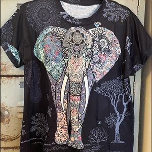 Elephant India print soft T-shirt